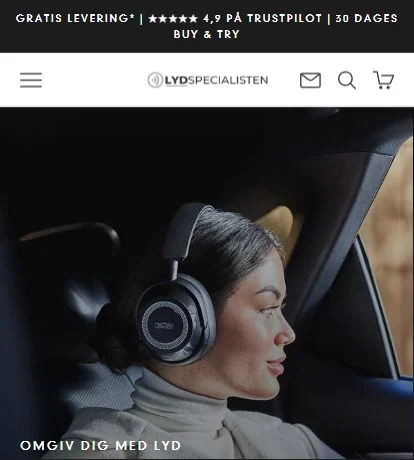 Lydspecialisten website